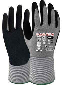 2G Nitrile Cotton Full Yellow Dipped Nitrile Work Wear Full Coated Work Gloves EN388 Accessories Gloves & Mittens Gardening & Work Gloves 